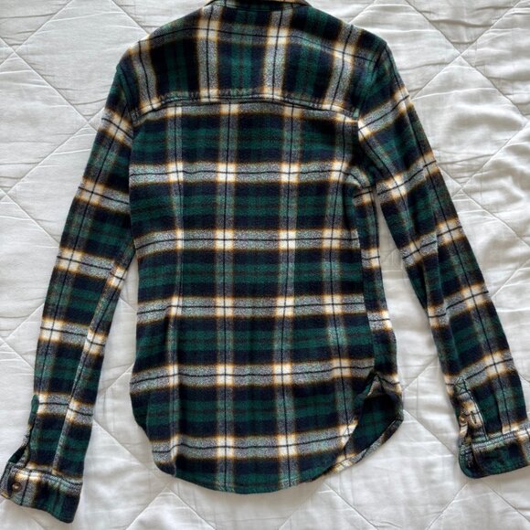 Green and Blue American Eagle Flannel, Women's XS - Picture 2 of 3